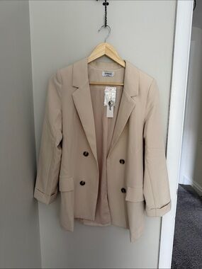 Nordstrom Light Beige Double-Breasted Blazer